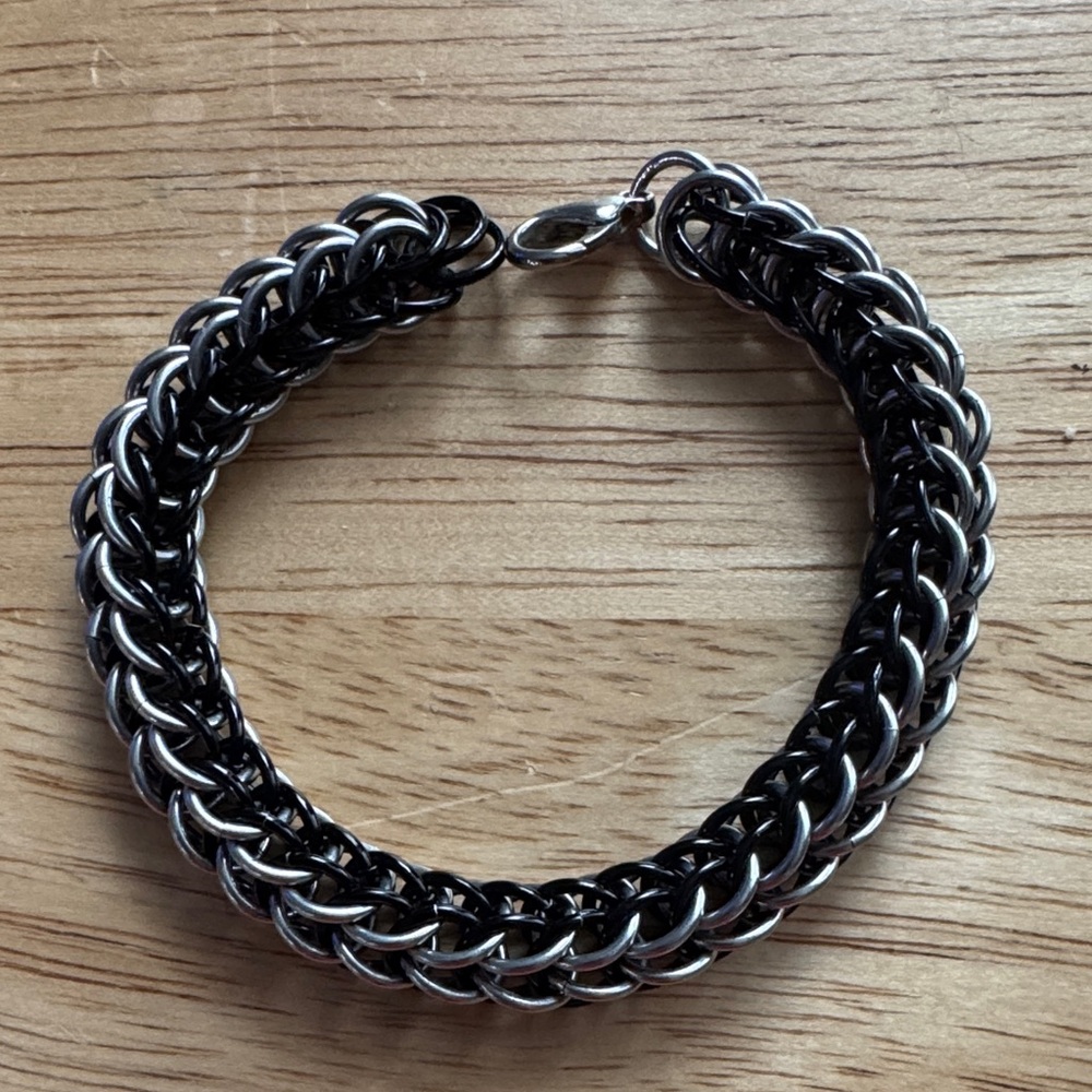Stainless steel black & silver Chain Bracelet